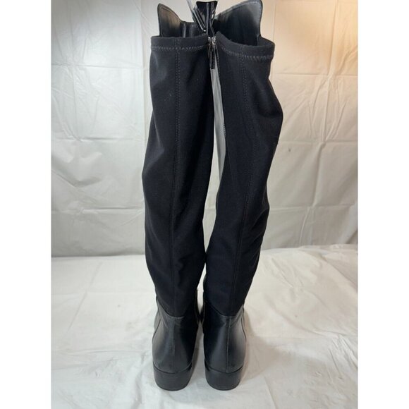 Michael Kors Bromley Side Zip Leather Boots Black Women Sz 7 M - Picture 14 of 15